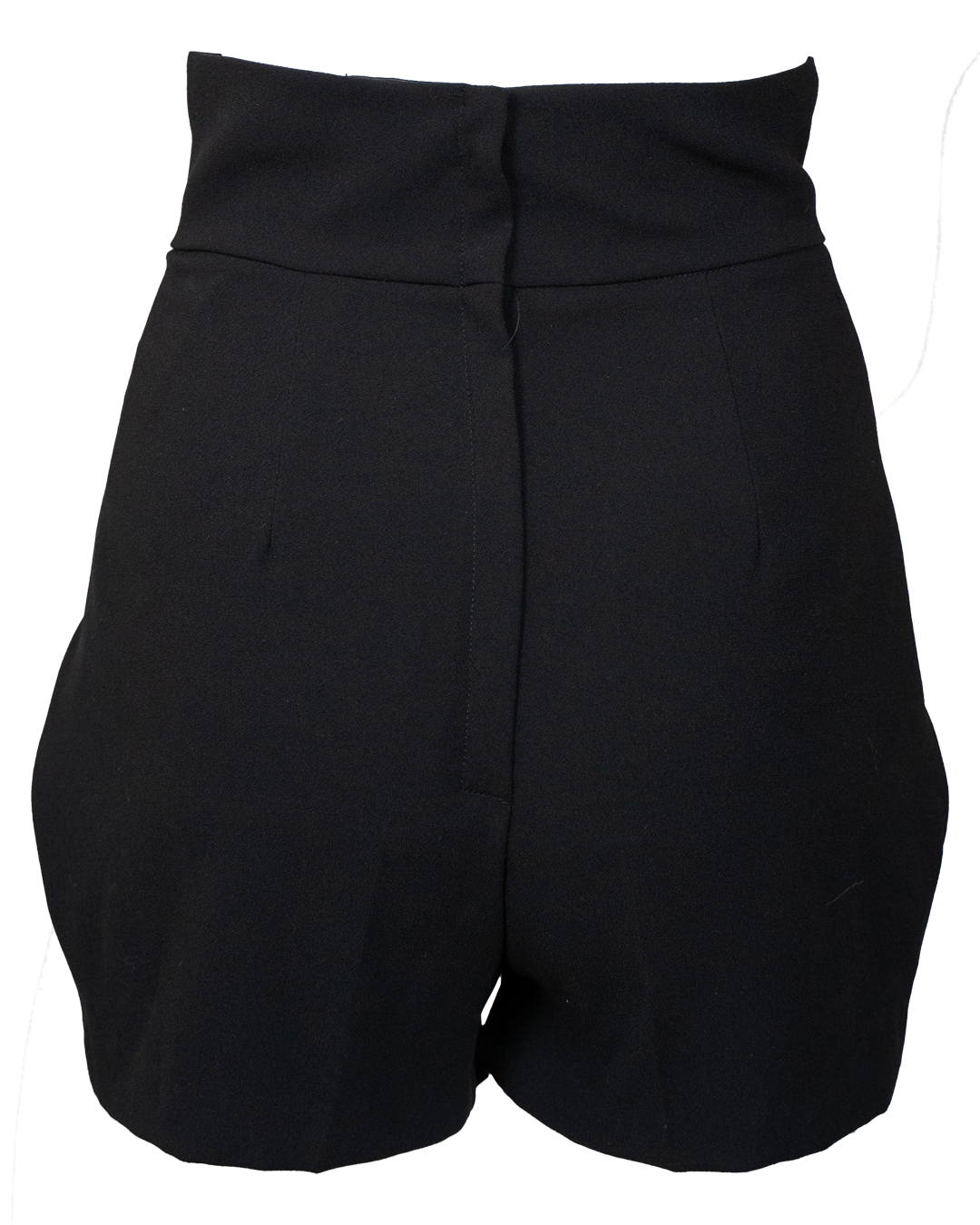 Shorts Donna Elisabetta Franchi Neri Vita Alta Tessuto Sartoriale Made in Italy - foto 2