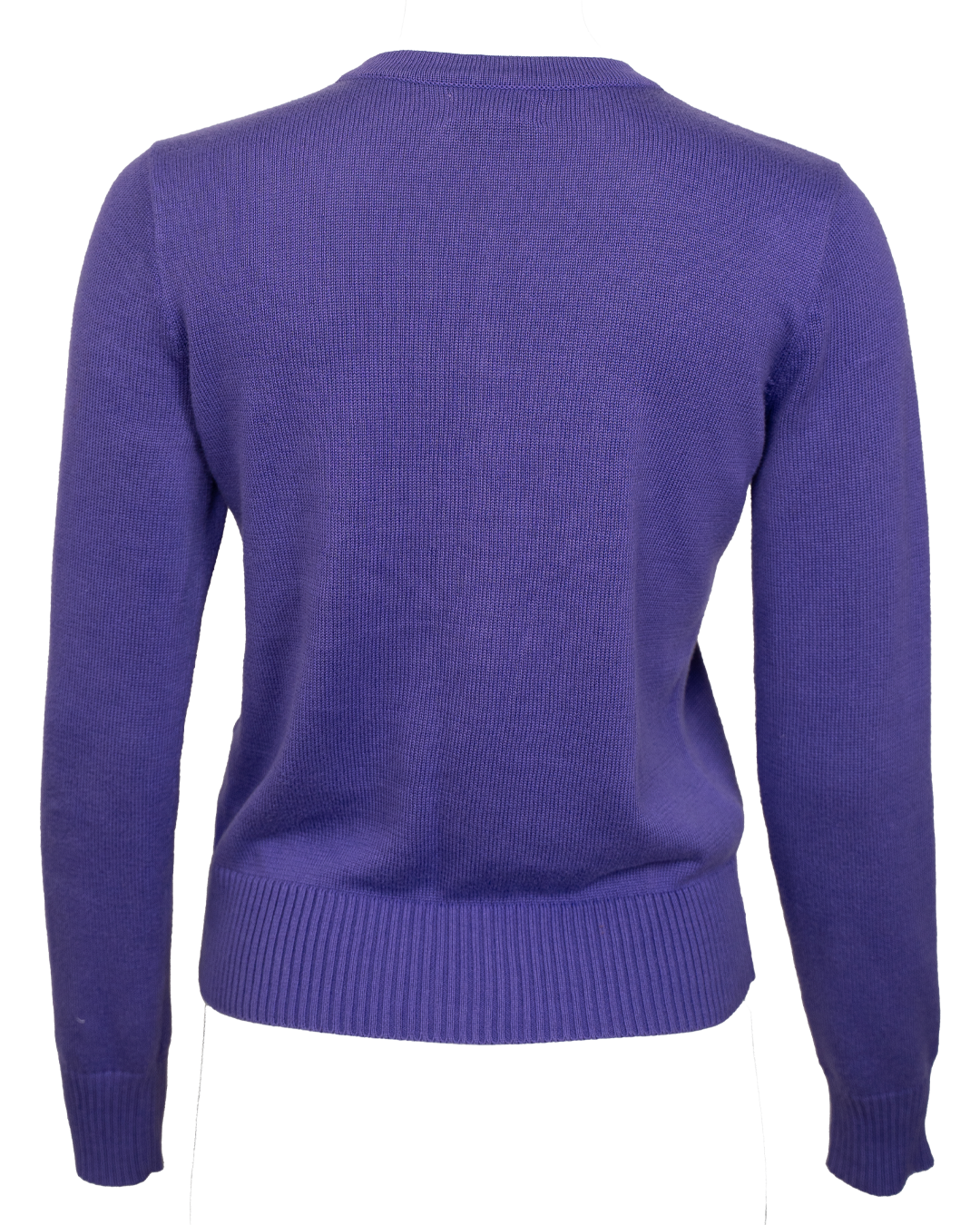 Maglia Donna Ralph Lauren Viola Girocollo Misto Lana e Cotone Vintage - foto 2