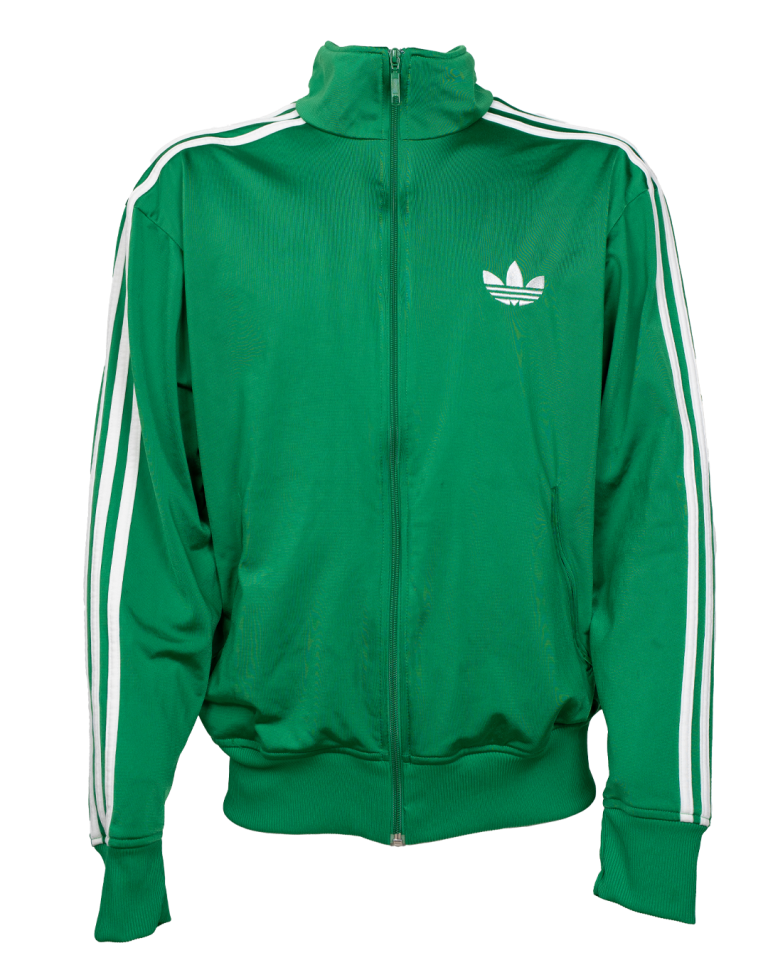 Felpa Zip Adidas Originals Verde Vintage Anni 2000 Track Jacket Logo Trefoil