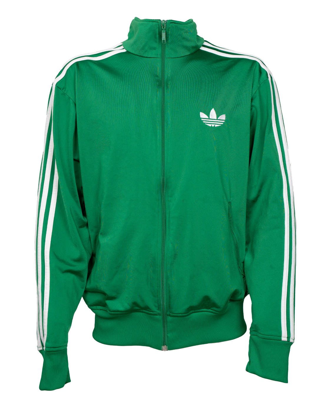 Felpa Zip Adidas Originals Verde Vintage Anni 2000 Track Jacket Logo Trefoil