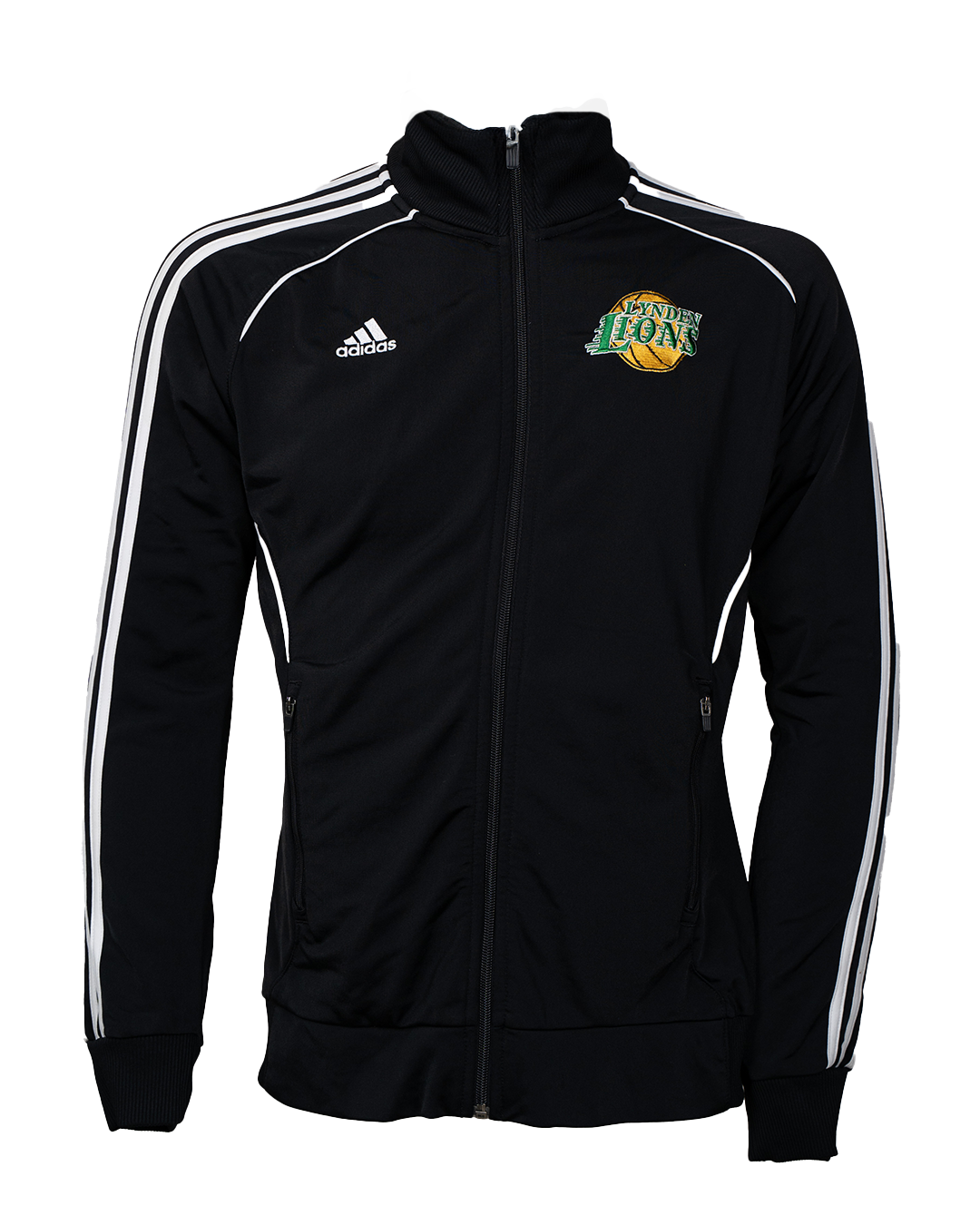 Felpa Zip Adidas Vintage Nera Lynden Lions Basket Track Jacket Anni 2000