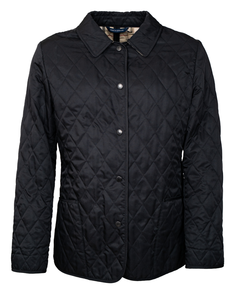 Giacca Trapuntata Uomo Burberry Nera Quilted Jacket Diamond Pattern Made in England