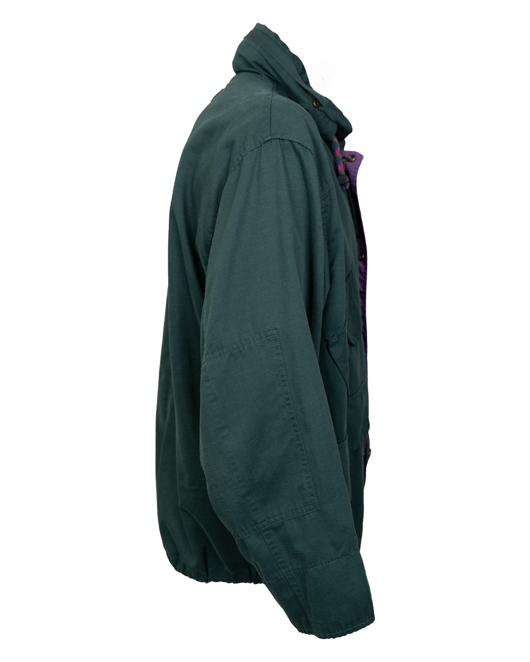 Giacca Uomo Think Pink Verde Bosco Vintage Anni 80 Cotone Ripstop Oversize 3 Giacca Uomo Think Pink Verde Bosco Vintage Anni 80 Cotone Ripstop Oversize - Foto 3