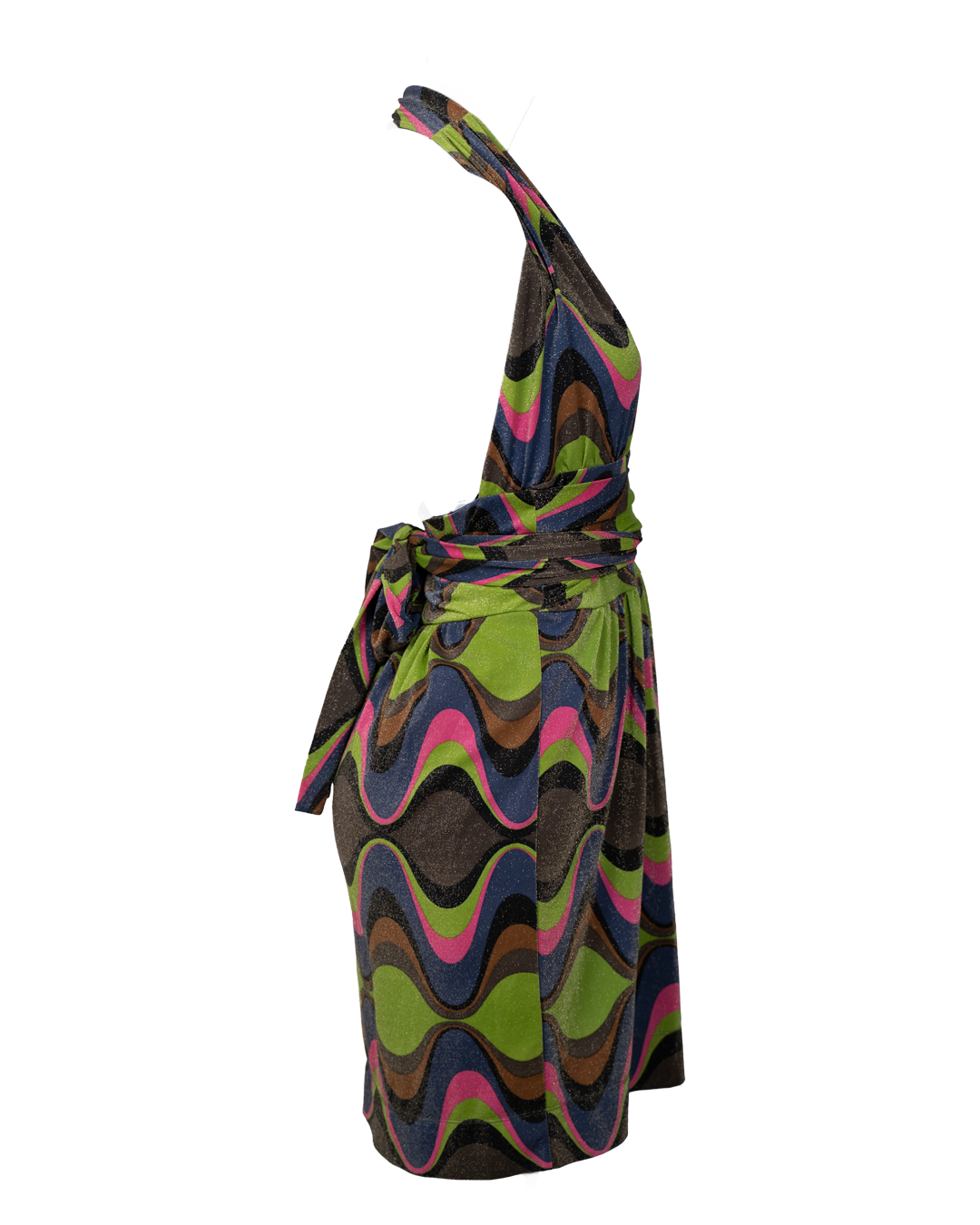Vestito Donna Missoni Multicolor Onde Lurex Halter Cintura Vita Made in Italy - foto 2