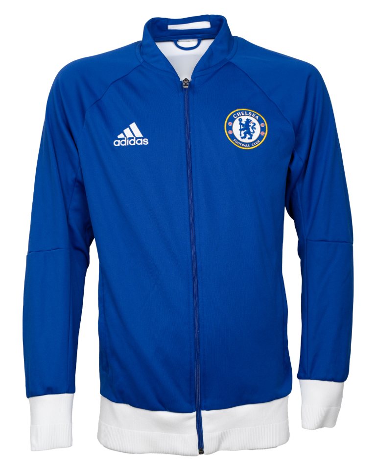 Felpa Zip Adidas Chelsea FC Blu Track Jacket Vintage Calcio Premier League