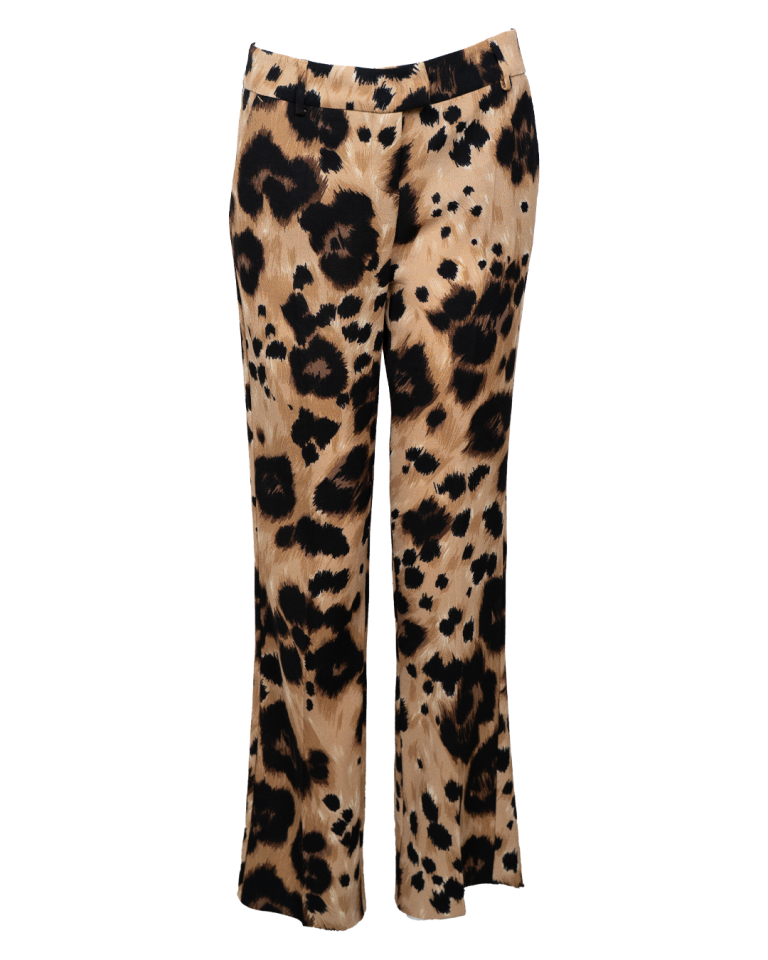 Pantalone Donna Red Valentino Leopardato Sartoriale Animalier Made in Italy