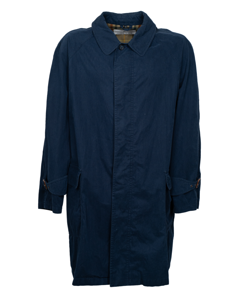 Cappotto Corto Uomo Cerruti 1881 Blu Navy Cotone Lungo Sartoriale Made in Italy