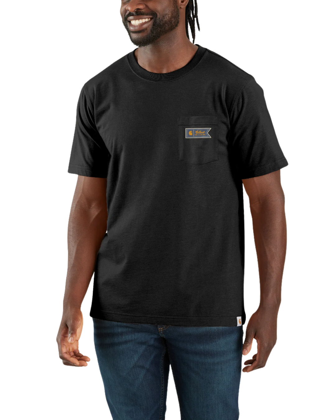 T-Shirt Maglietta Carhartt con Stampa Logo Grafica Nera Unisex