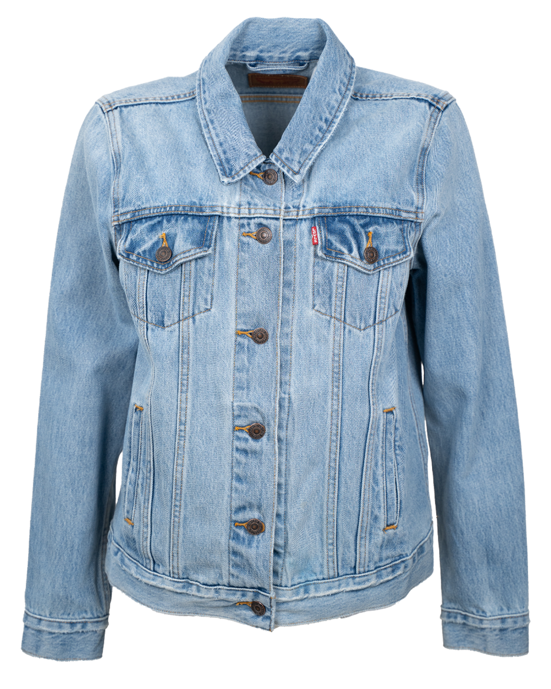 Giacca di Jeans Donna Levi's Blu Chiaro Trucker Red Tab Vintage Anni 2000