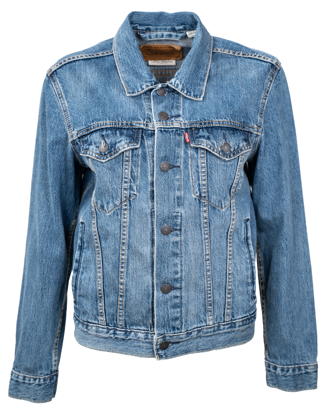 Giacca di Jeans Unisex Levi's Red Tab Blu Trucker Vintage Anni 2000 Bottoni Scuri