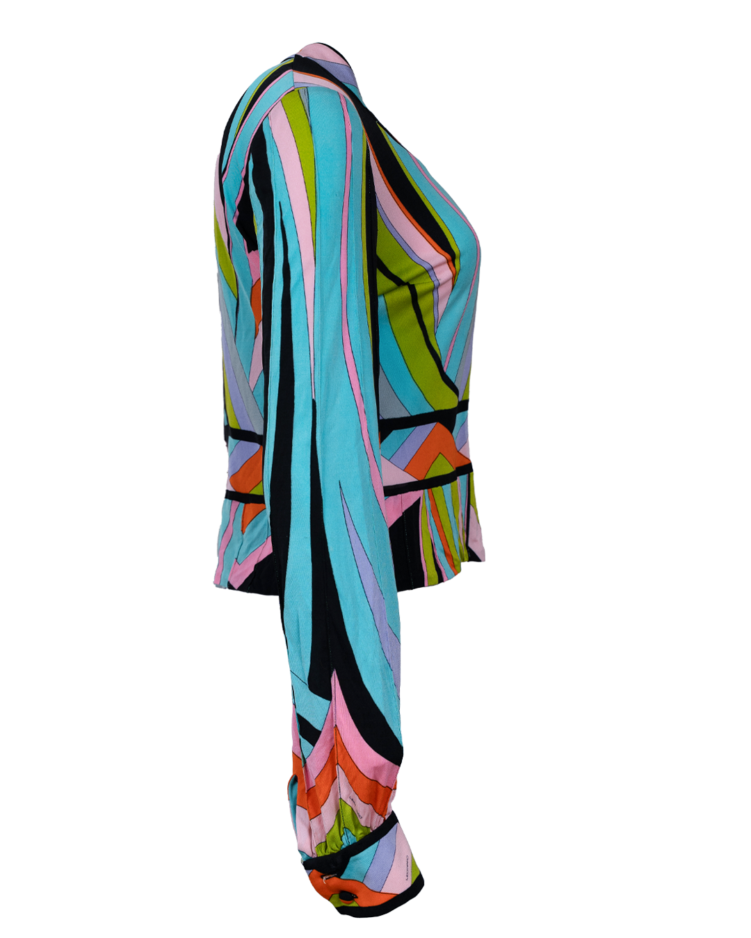 Blusa Top Donna Leonard Paris Multicolore Stampa Geometrica In Jersey Di Seta Vintage 3 Blusa Top Donna Leonard Paris Multicolore Stampa Geometrica In Jersey Di Seta Vintage - Foto 3