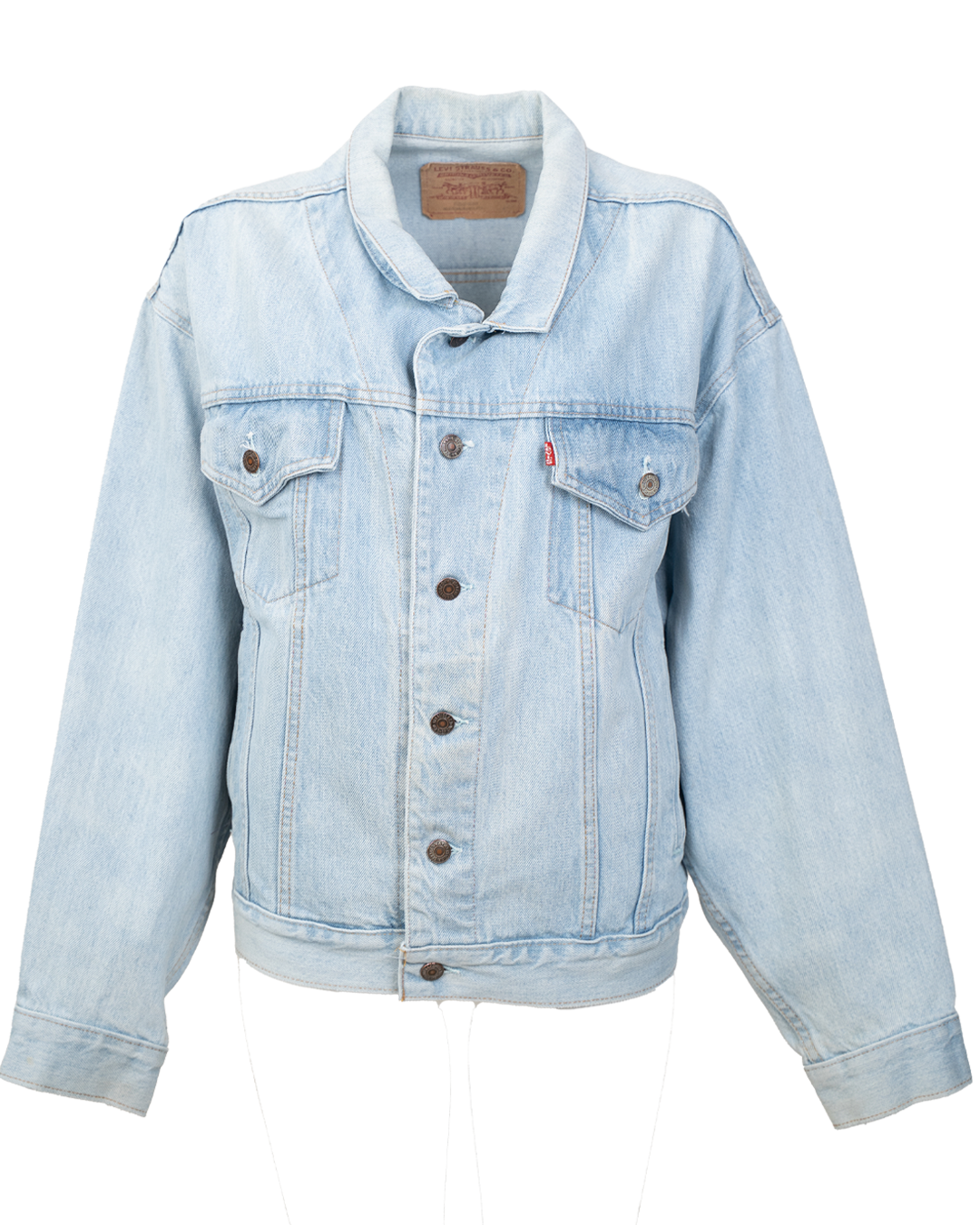 Giacca di Jeans Levi's Unisex Trucker Oversize Blu Chiarissimo Vintage Anni 90