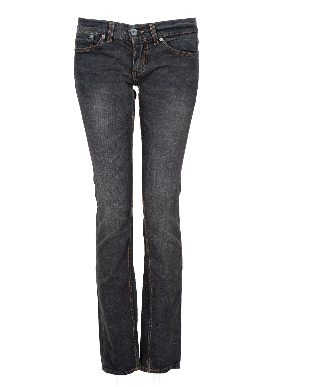 Jeans Donna Dondup Grigio Slavato Vita Bassa Gamba Bootcut Denim Sfumato Logo D
