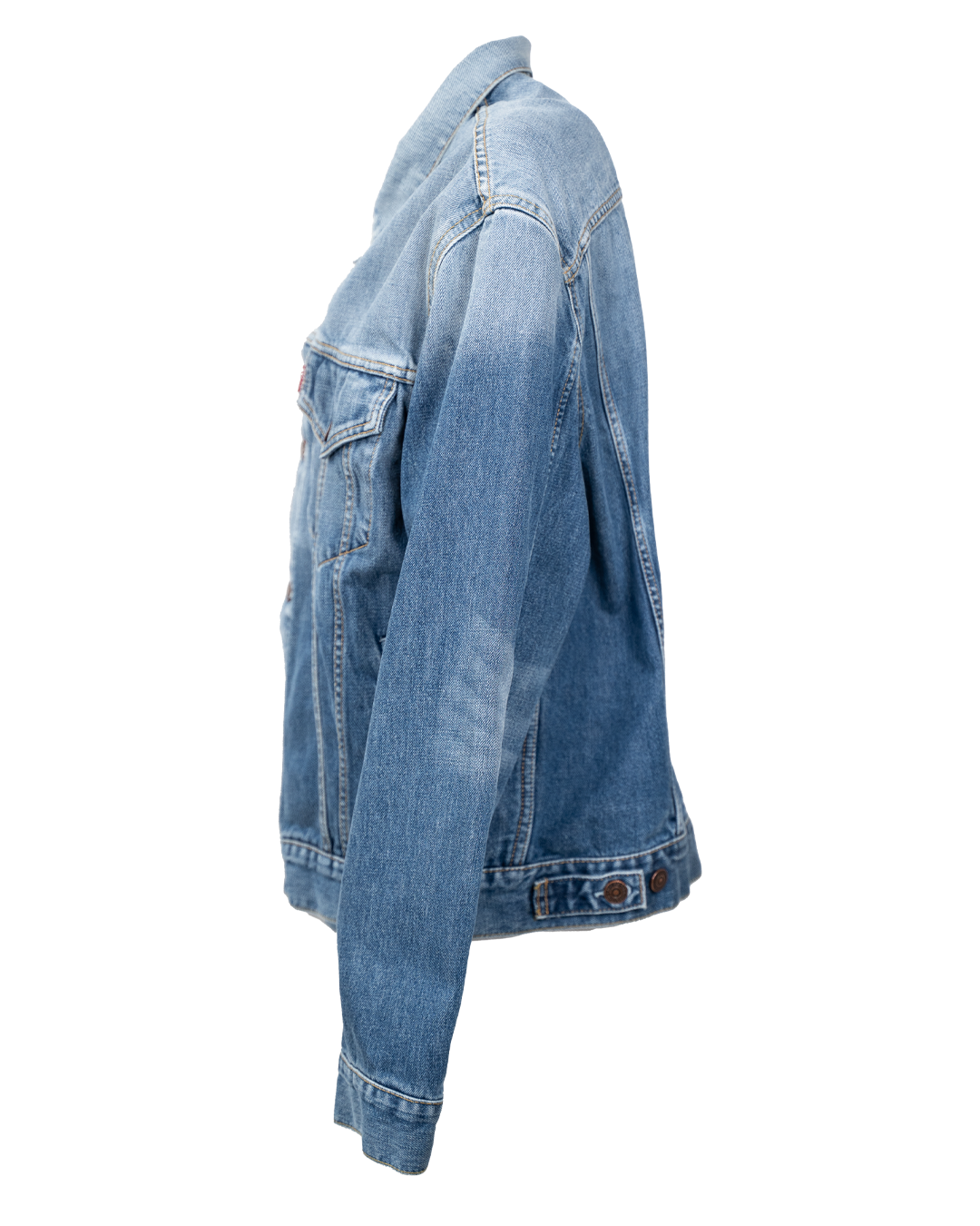 Giacca Di Jeans Levi'S Unisex Trucker Azzurra Lavaggio Sfumato Vintage Anni 2000 3 Giacca Di Jeans Levi'S Unisex Trucker Azzurra Lavaggio Sfumato Vintage Anni 2000 - Foto 3