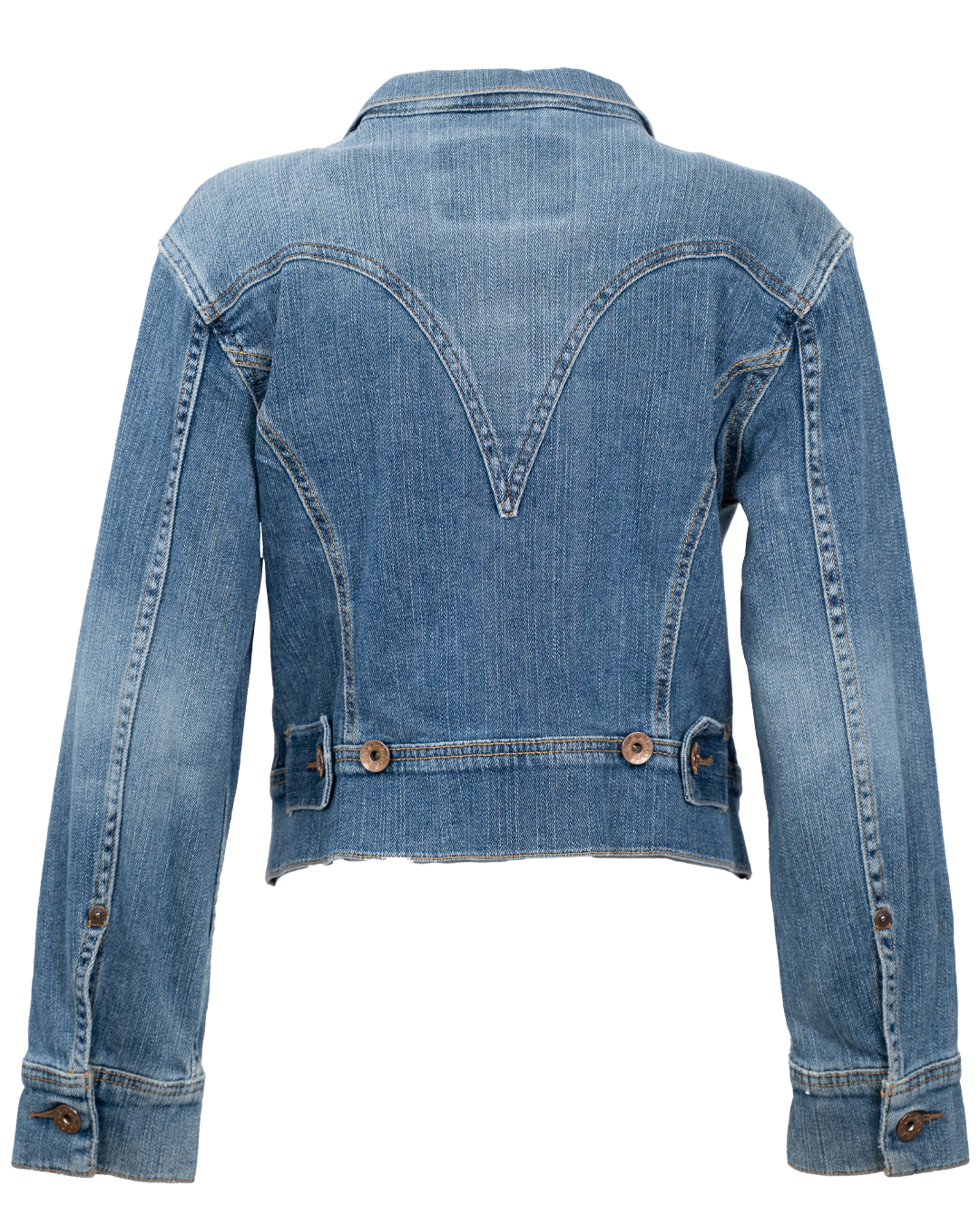 Giacca di Jeans Donna Levi's Blu Chiaro Patch Two Horse Vestibilita Compatta Vintage Anni 2000 - foto 2