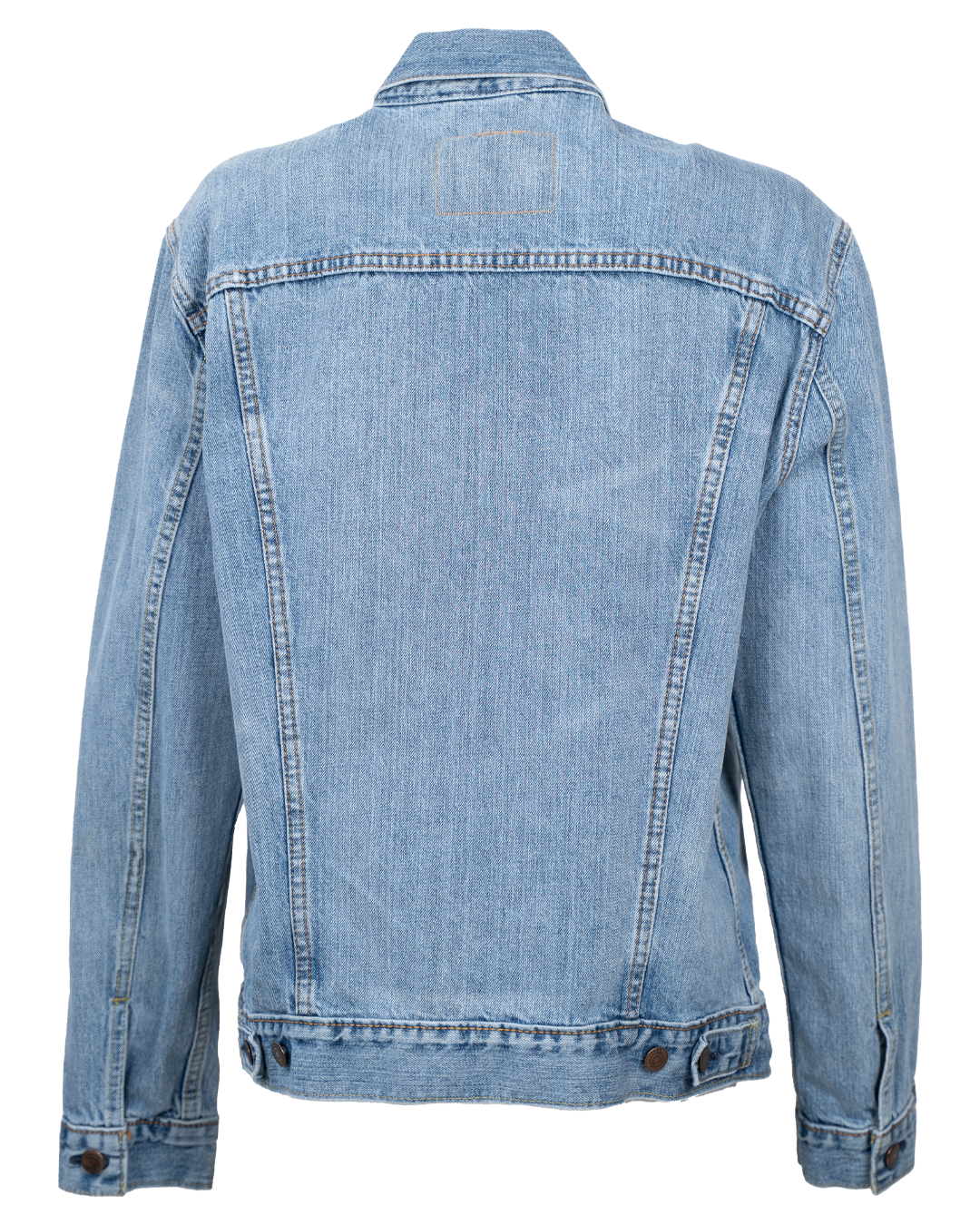 Giacca di Jeans Levi's Unisex Trucker Blu Chiaro Cuciture a Contrasto Vintage Anni 2000 - foto 2
