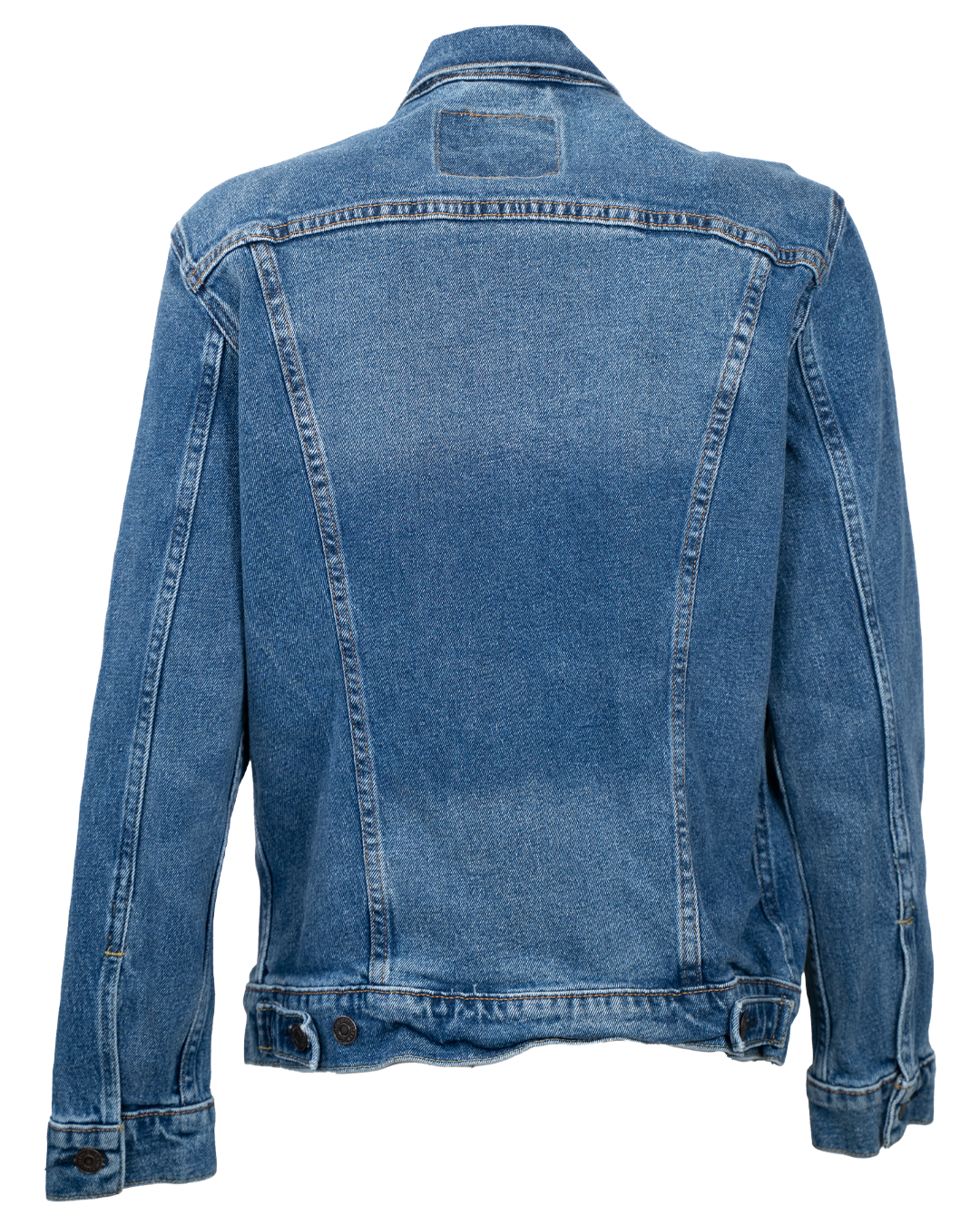 Giacca di Jeans Levi's Unisex Trucker Blu Patch Two Horse Vintage Anni 2000 - foto 2