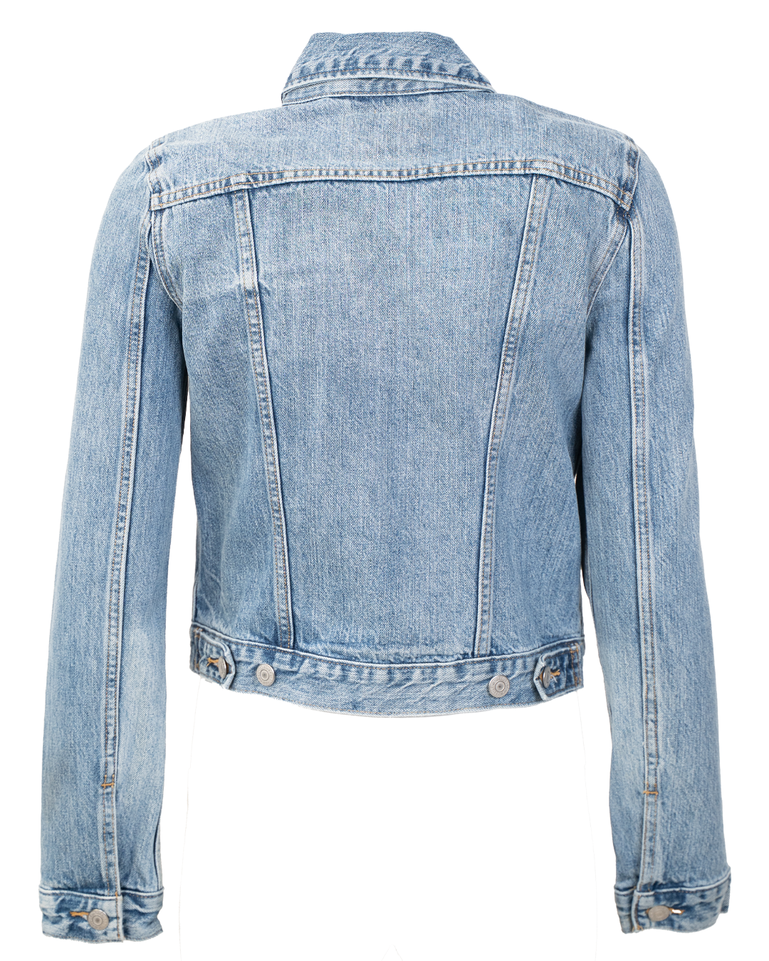 Giacca di Jeans Corta Donna Levi's Blu Chiaro Cropped Trucker Vintage Anni 2000 - foto 2