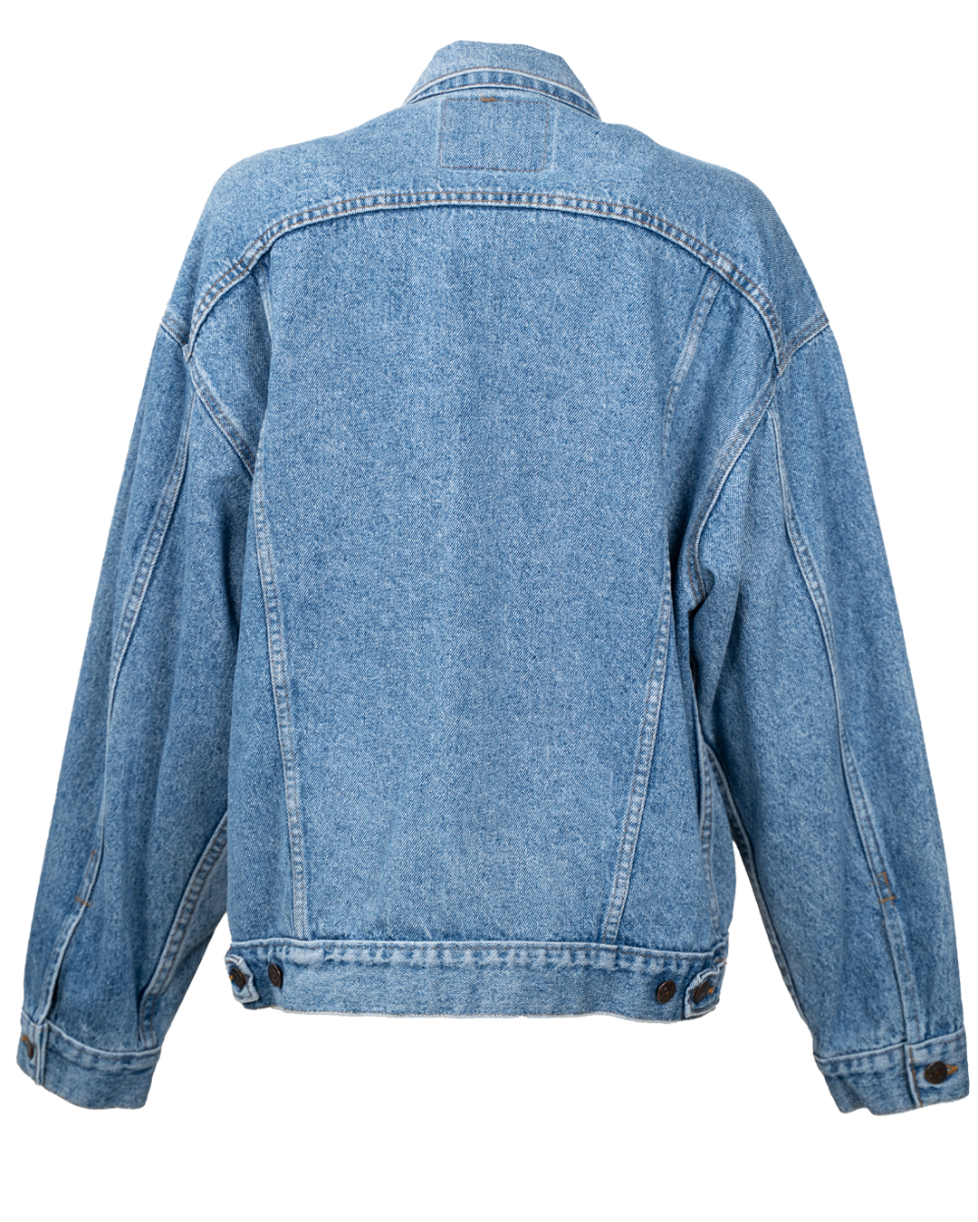Giubbotto di Jeans Levi's Unisex Made in USA Azzurro Trucker Oversize Vintage Anni 2000 - foto 2