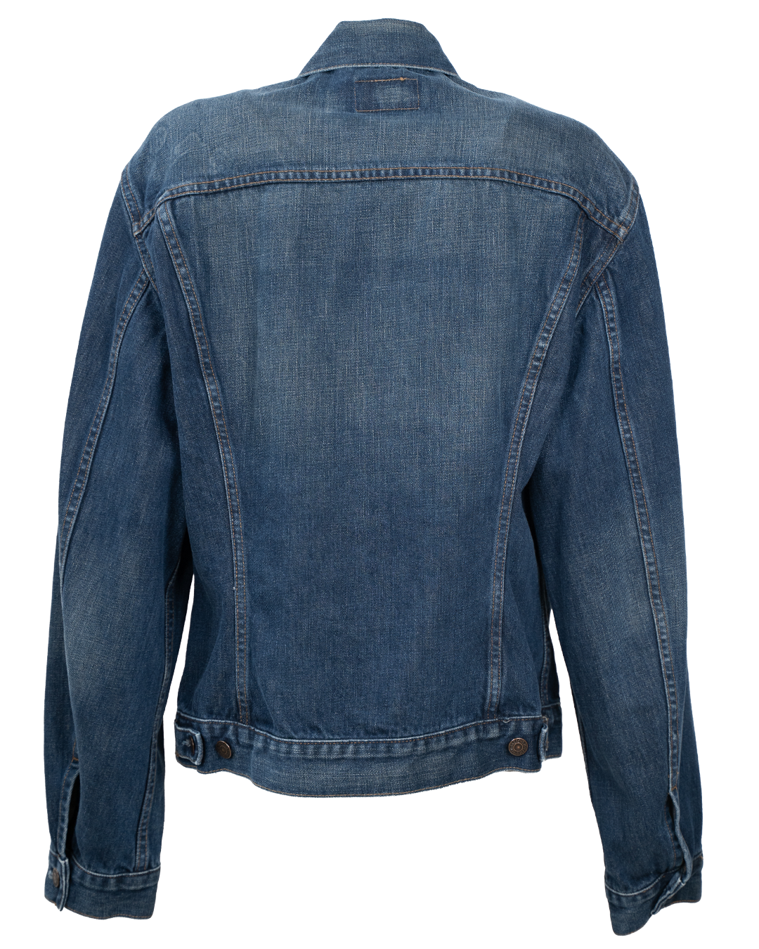 Giubbotto di Jeans Levi's Unisex Trucker Blu Lavaggio Medio Scuro Vintage Anni 2000 - foto 2