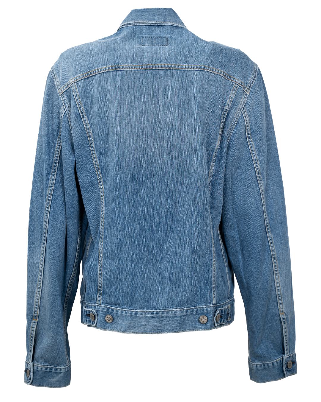 Giacca di Jeans Levi's Unisex Trucker Blu Lavaggio Medio Vintage Anni 2000 - foto 2