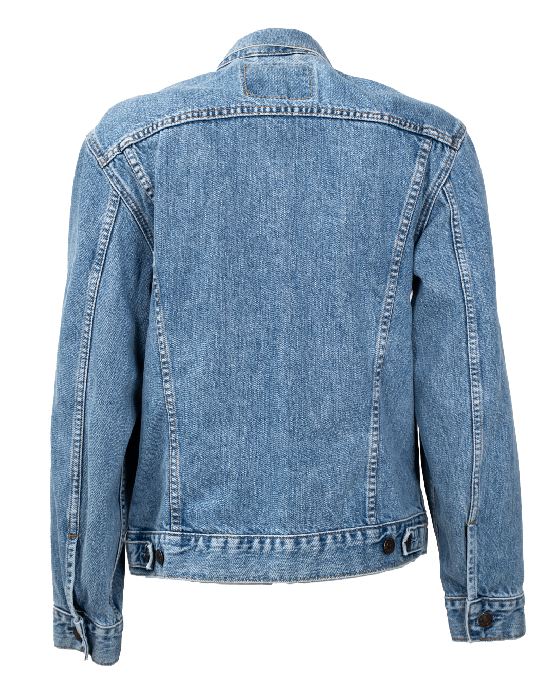 Giacca di Jeans Levi's Unisex Trucker Azzurra Lavaggio Chiaro Vintage Anni 2000 - foto 2