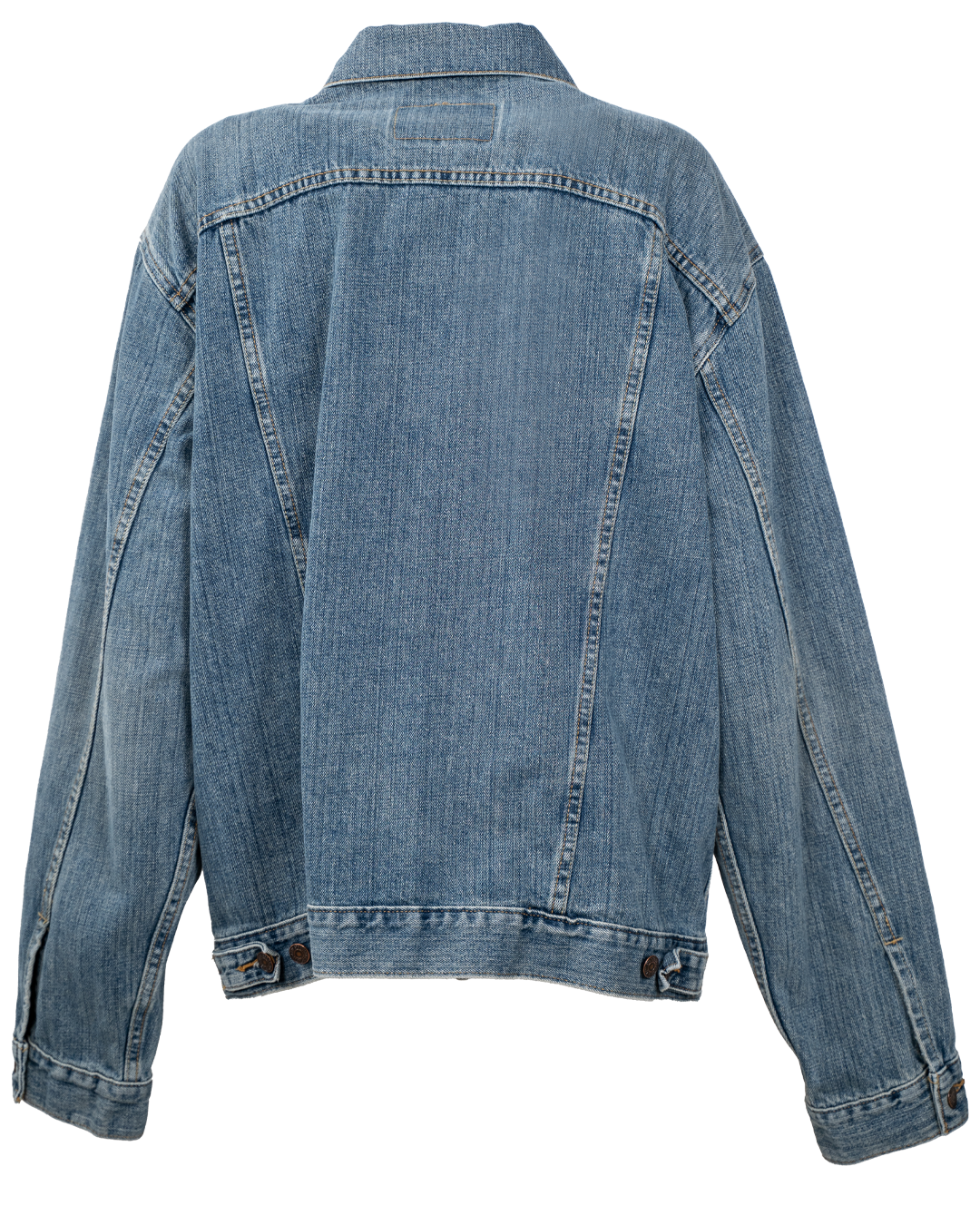 Giubbotto di Jeans Levi's Unisex Trucker Oversize Blu Medio Vintage Anni 2000 - foto 2