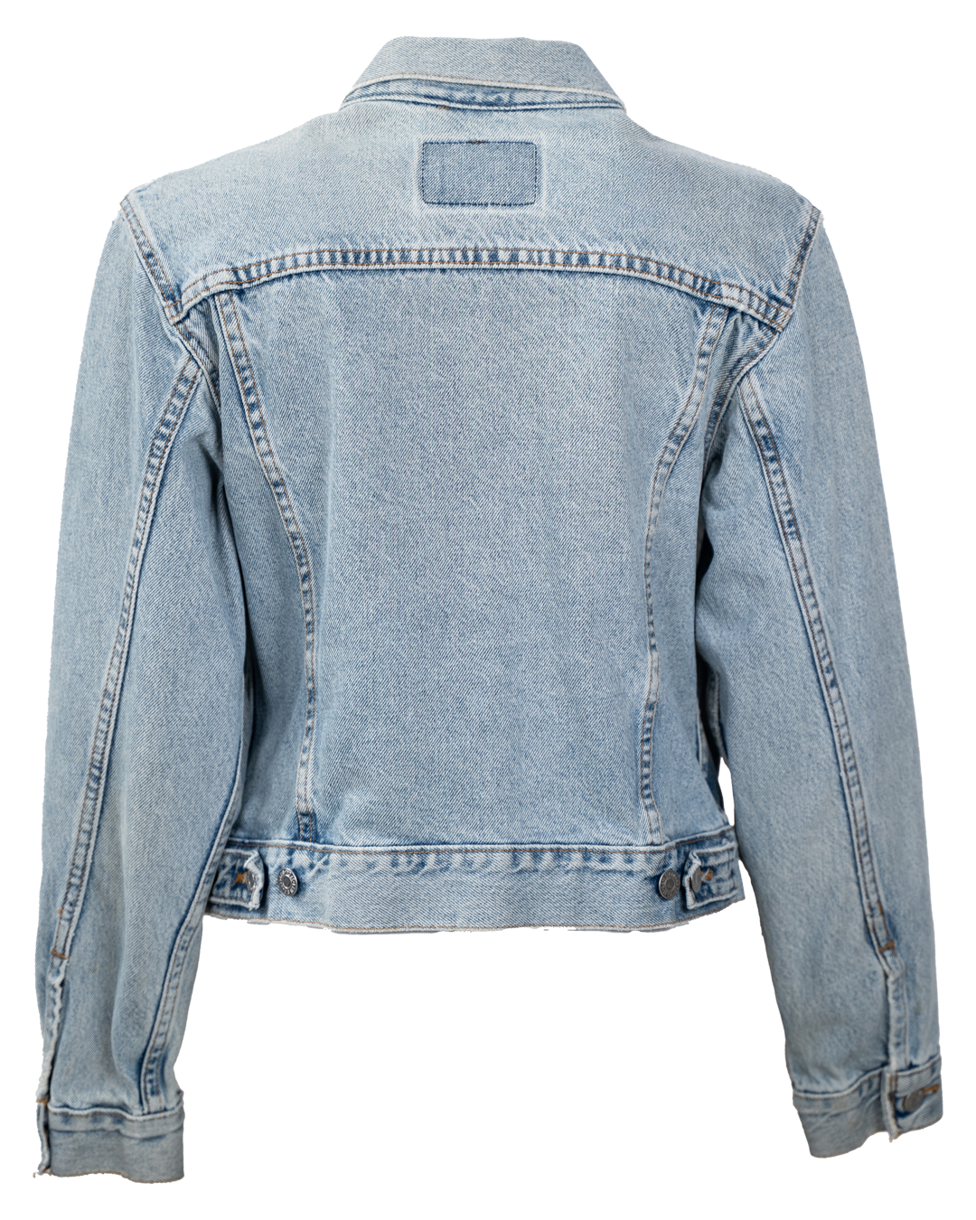 Giacca di Jeans Donna Levi's Red Tab Azzurra Stonewash Trucker Vintage Anni 90 Made in USA - foto 2