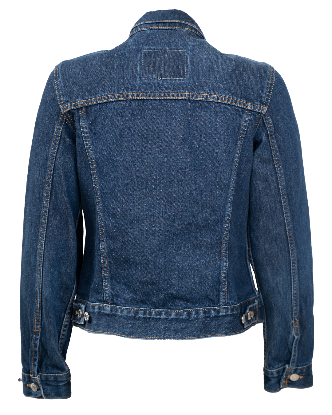 Giacca di Jeans Donna Levi's Red Tab Blu Scuro Trucker Vintage Anni 2000 Cuciture Contrasto - foto 2