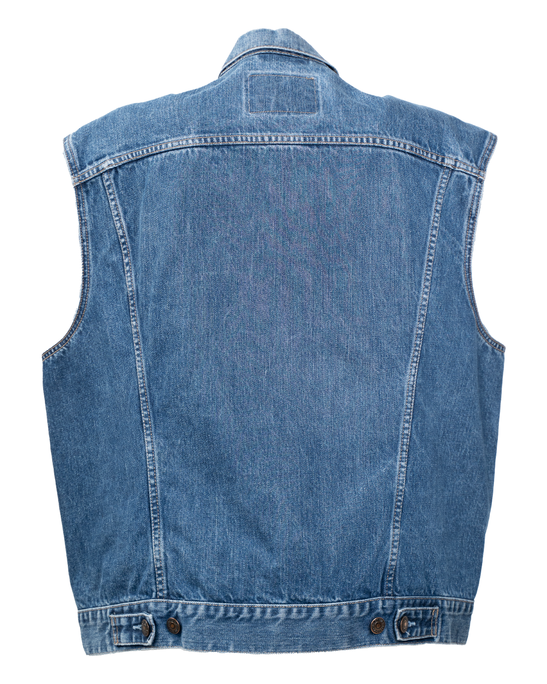 Gilet di Jeans Levi's Unisex Red Tab Blu Smanicato Denim Vintage Anni 2000 - foto 2