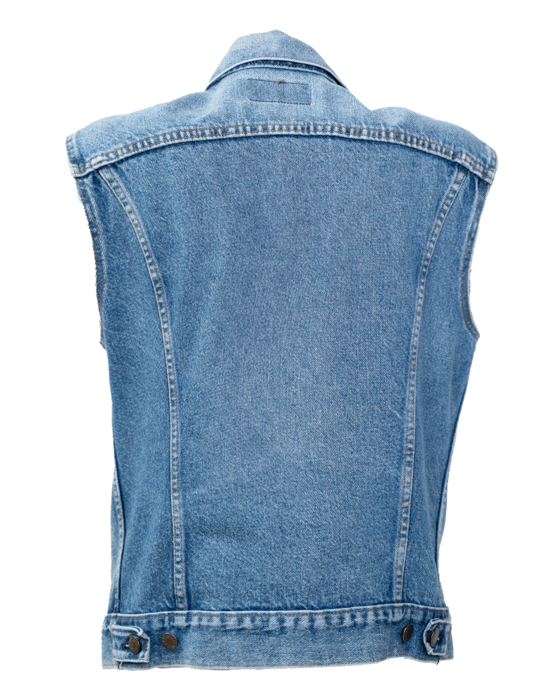 Gilet di Jeans Levi's Unisex Red Tab Azzurro Smanicato Vintage Anni 2000 - foto 2