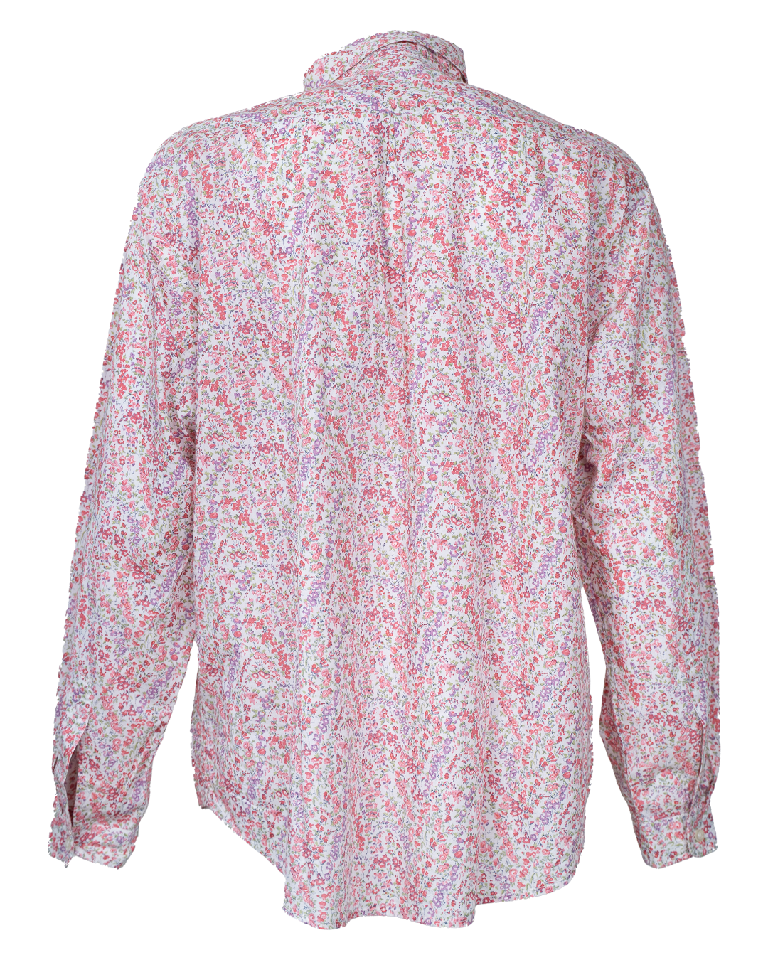 Camicia Donna Cacharel Fantasia Floreale Rosa su Bianco Stile Liberty Vintage - foto 2