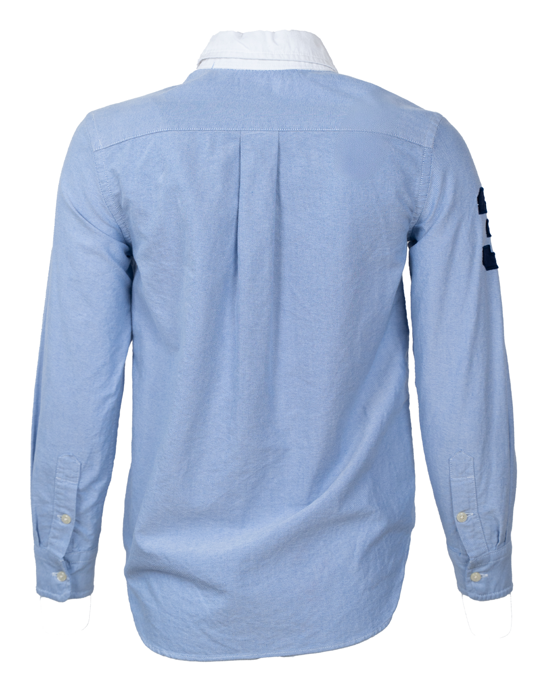 Camicia Ralph Lauren Azzurra Oxford Colletto Bianco a Contrasto Vintage Taglia 10-12 Anni - foto 2