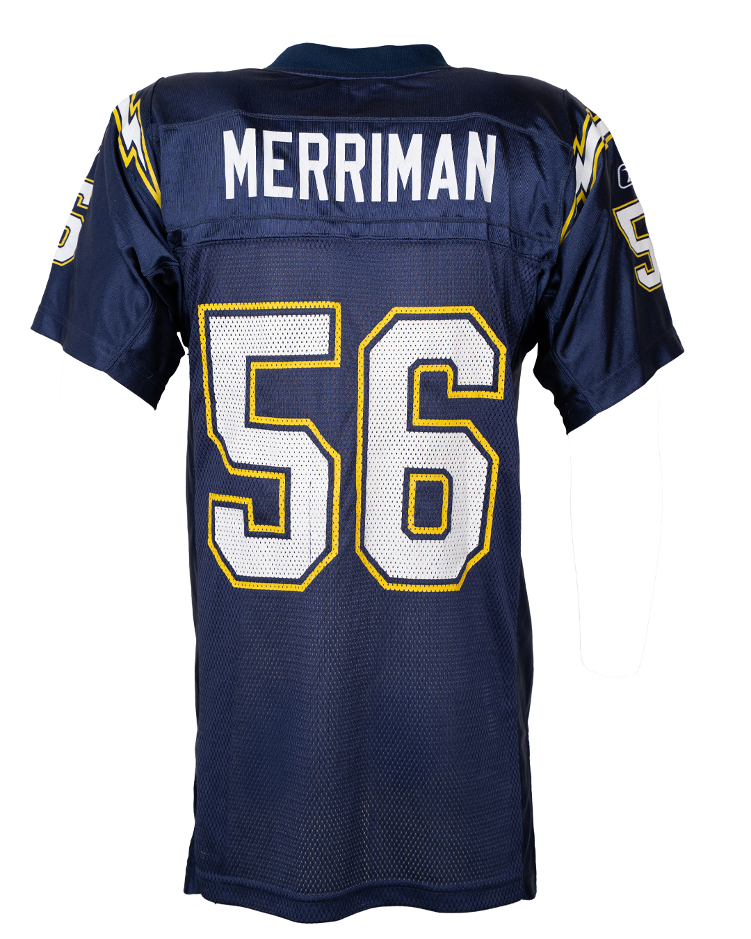 Maglia NFL Uomo Reebok San Diego Chargers Blu Navy Numero 56 Football Americano Vintage - foto 2
