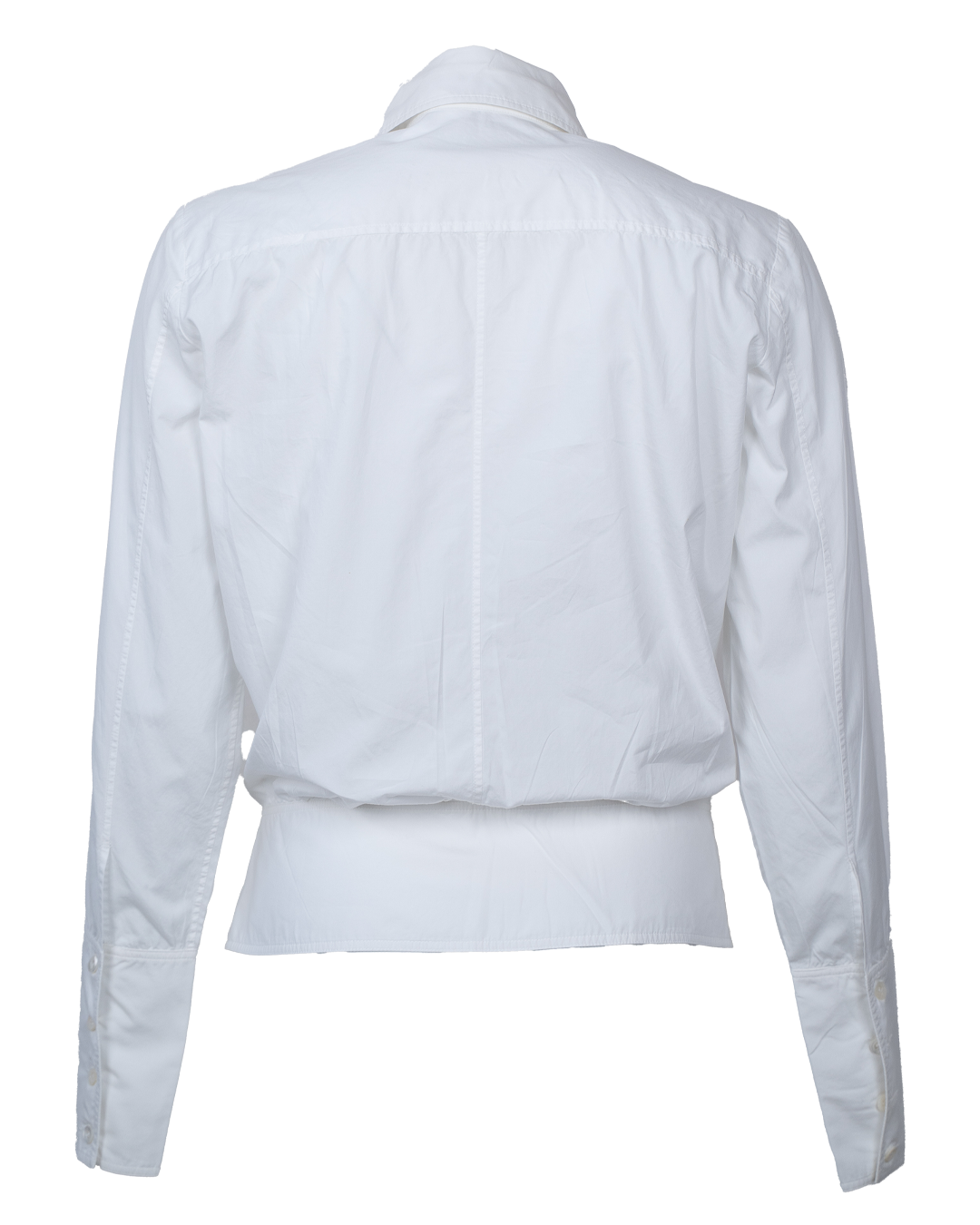 Camicia Donna Gucci Bianca in Cotone con Fondo a Fascia Vintage Made in Italy - foto 2