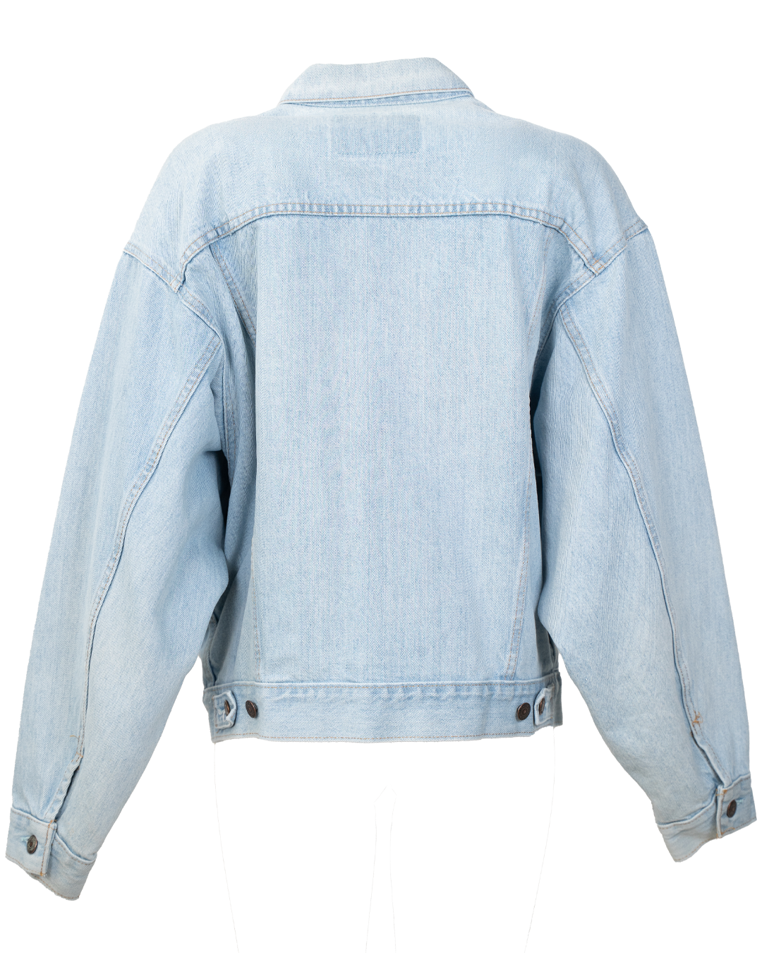 Giacca di Jeans Levi's Unisex Trucker Oversize Blu Chiarissimo Vintage Anni 90 - foto 2