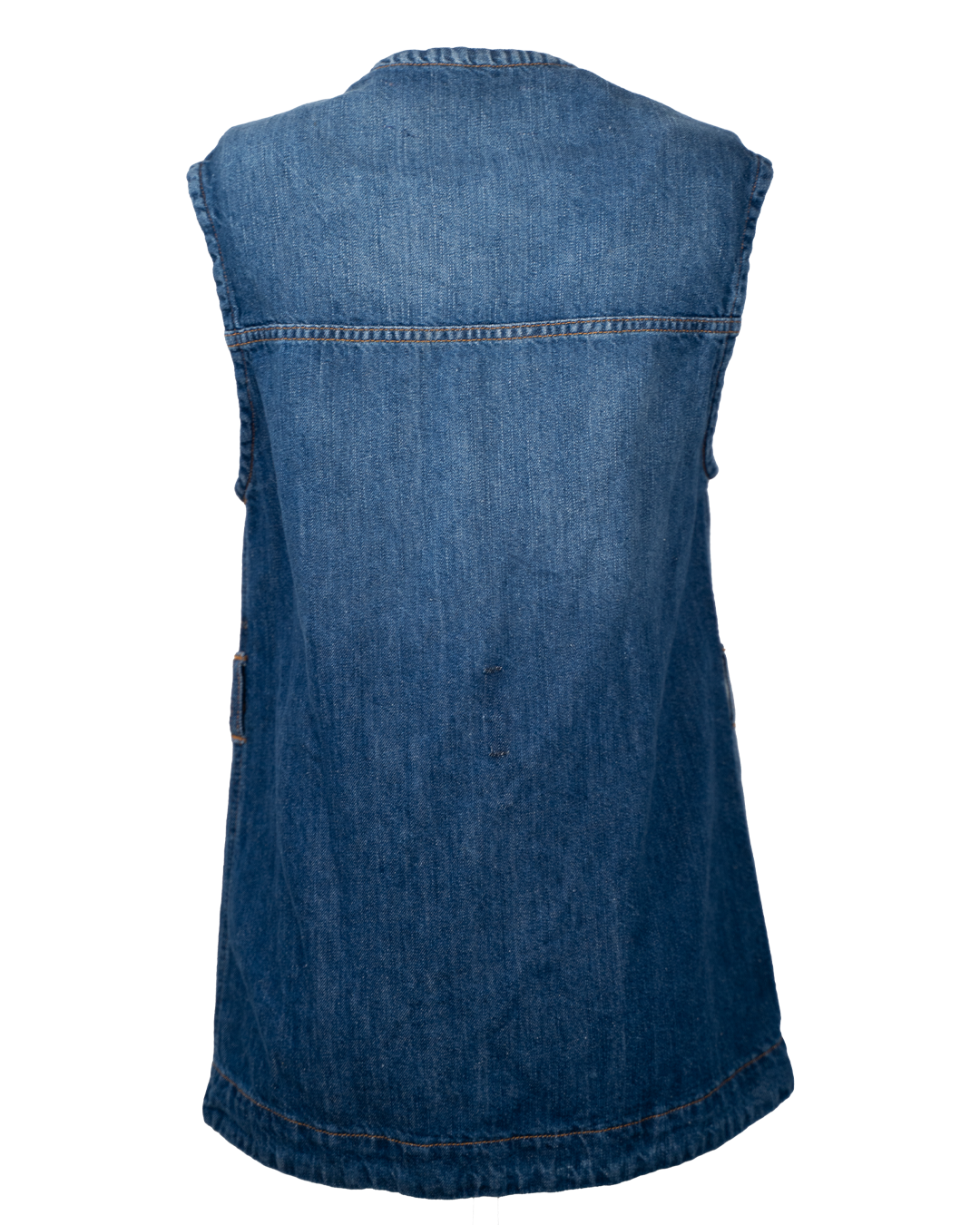 Gilet Smanicato Donna Roy Roger's in Denim Blu Lungo Vintage Made in Italy - foto 2