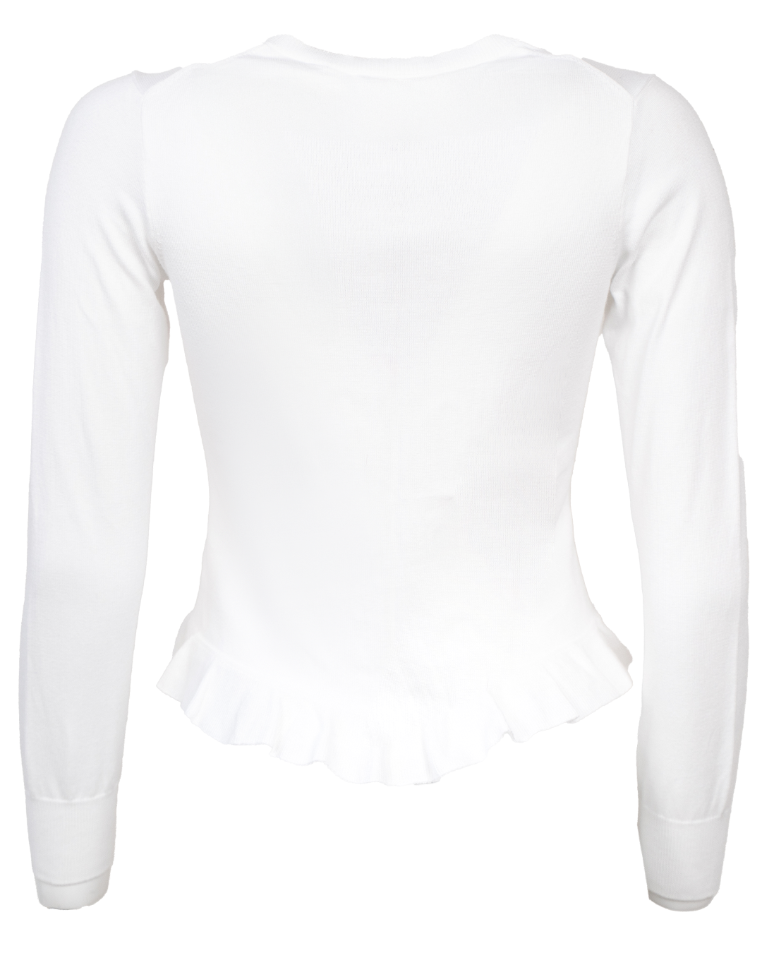 Cardigan Donna Polo Ralph Lauren Bianco Maglia Fine Orlo a Volant Pony Rosa Ricamato - foto 2
