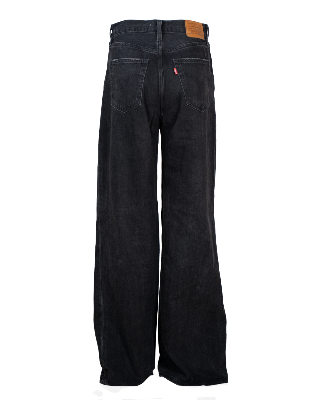 Jeans Donna Levi's Ribcage Wide Leg Neri Vita Alta Gamba Ampia Denim Lavaggio Scuro - foto 2