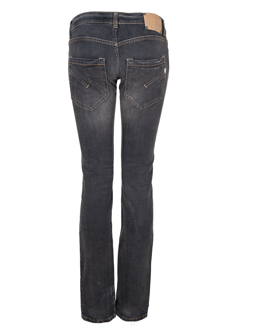 Jeans Donna Dondup Grigio Slavato Vita Bassa Gamba Bootcut Denim Sfumato Logo D - foto 2