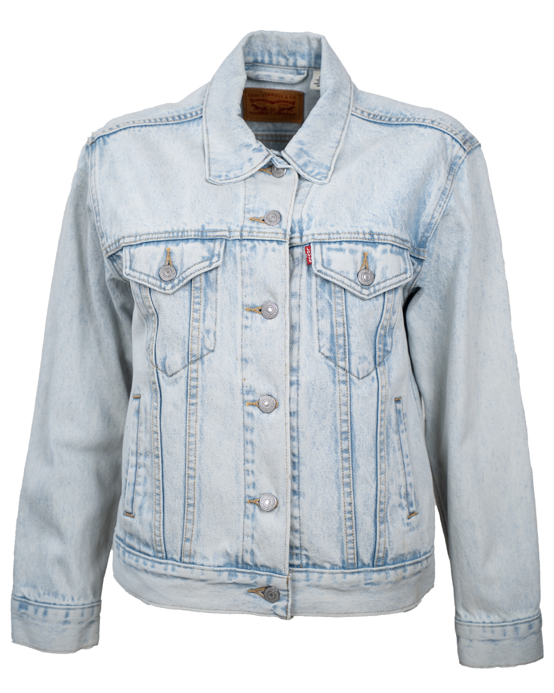 Giacca di Jeans Donna Levi's Blu Chiarissimo Trucker Slim Vintage Anni 2000