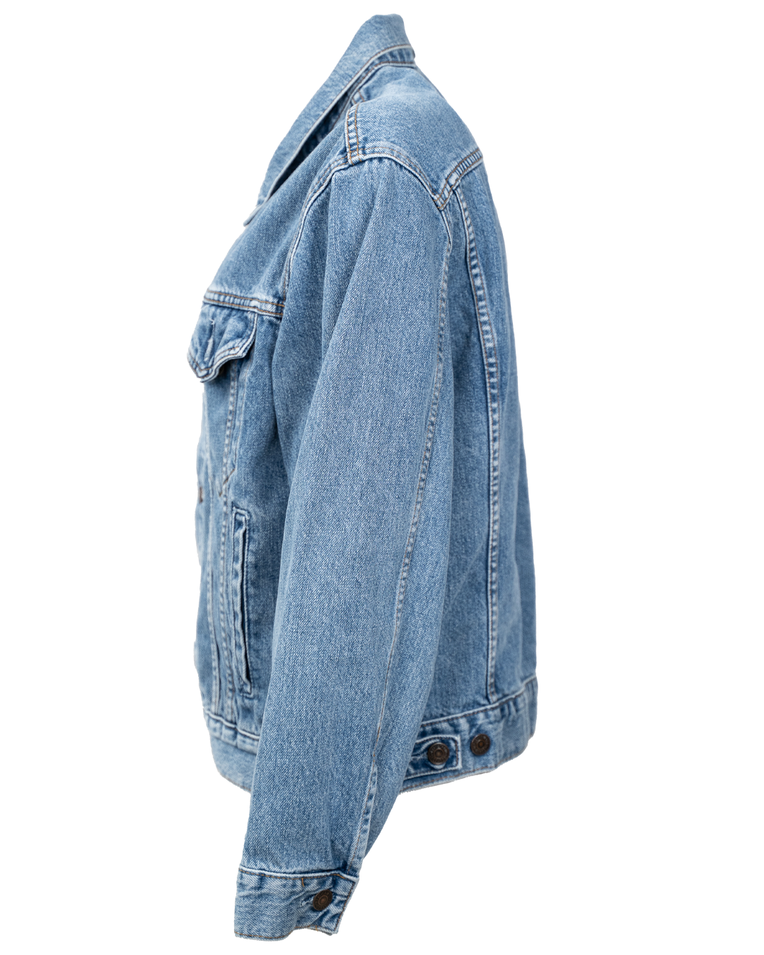 Giacca Di Jeans Levi'S Unisex Trucker Azzurra Lavaggio Chiaro Vintage Anni 2000 3 Giacca Di Jeans Levi'S Unisex Trucker Azzurra Lavaggio Chiaro Vintage Anni 2000 - Foto 3