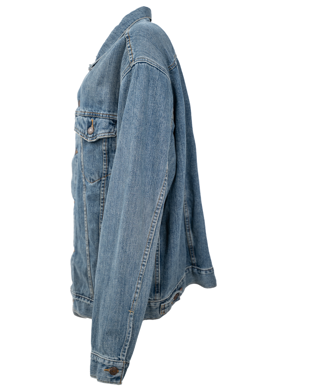Giubbotto Di Jeans Levi'S Unisex Trucker Oversize Blu Medio Vintage Anni 2000 3 Giubbotto Di Jeans Levi'S Unisex Trucker Oversize Blu Medio Vintage Anni 2000 - Foto 3