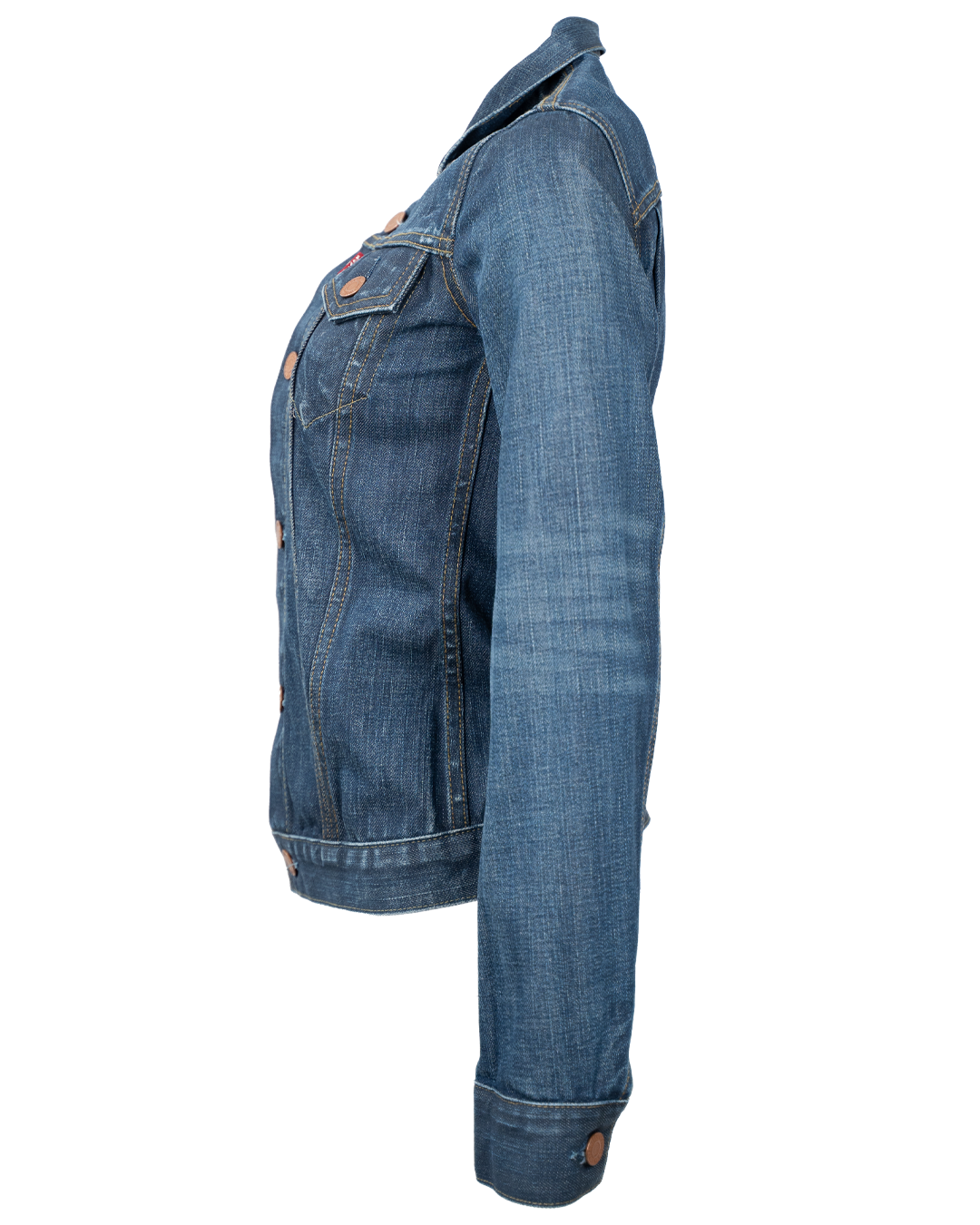 Giacca Di Jeans Levi'S Unisex Trucker Slim Blu Lavaggio Medio Vintage Anni 2000 3 Giacca Di Jeans Levi'S Unisex Trucker Slim Blu Lavaggio Medio Vintage Anni 2000 - Foto 3