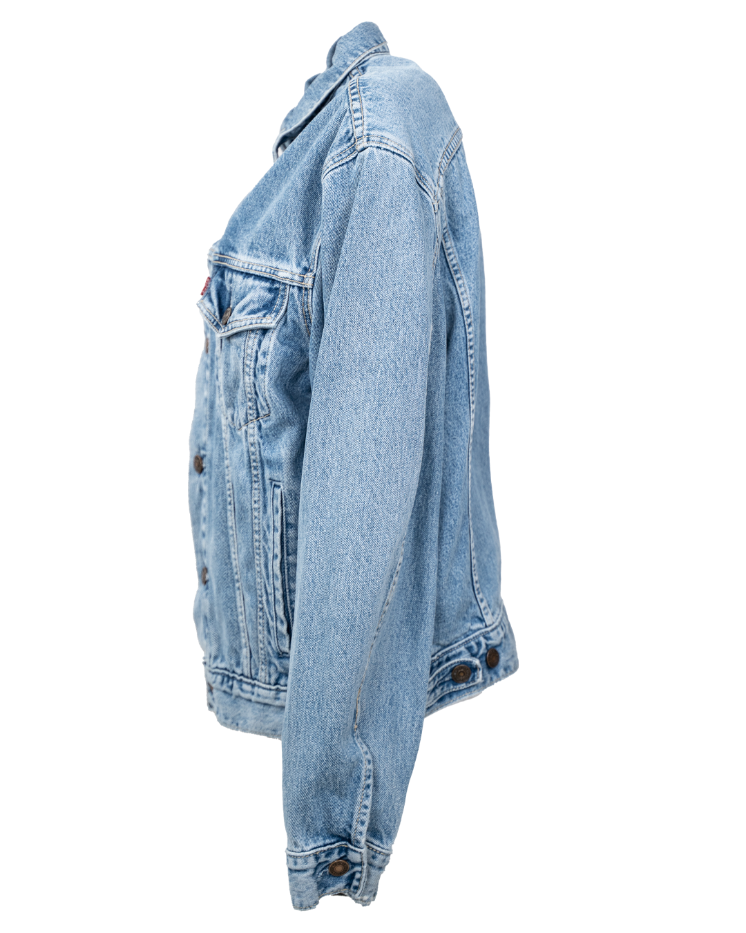 Giacca Di Jeans Levi'S Unisex Red Tab Azzurra Stonewash Trucker Vintage Anni 2000 3 Giacca Di Jeans Levi'S Unisex Red Tab Azzurra Stonewash Trucker Vintage Anni 2000 - Foto 3