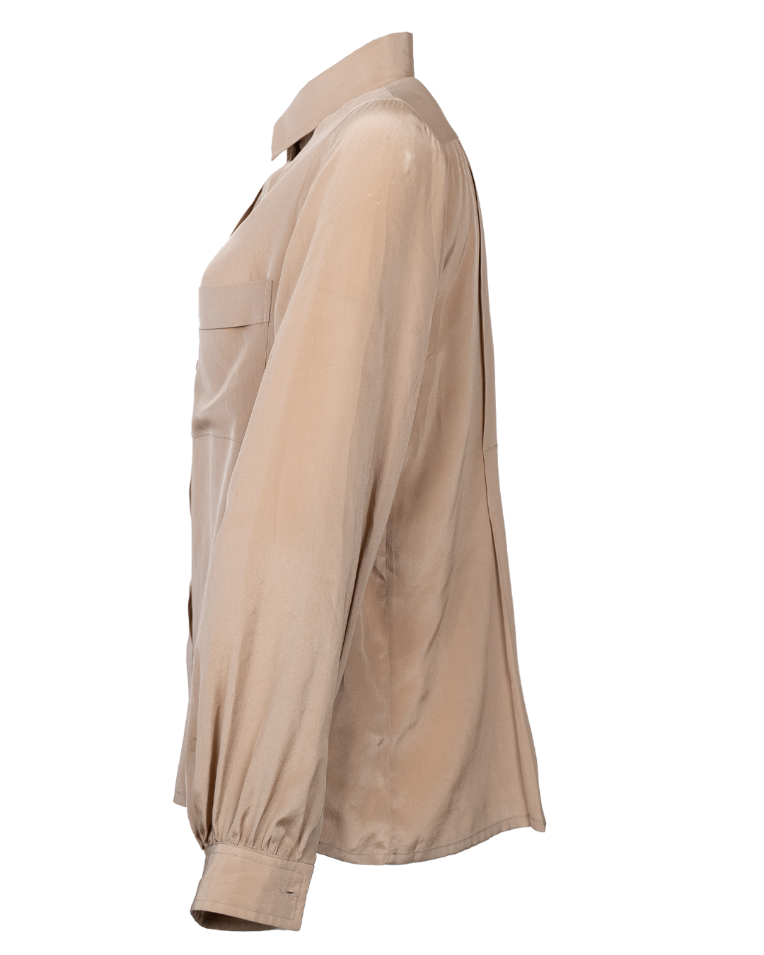 Camicia Donna Guarnera Beige Champagne 100% Seta Con Bottoni Dorati Vintage 3 Camicia Donna Guarnera Beige Champagne 100% Seta Con Bottoni Dorati Vintage - Foto 3