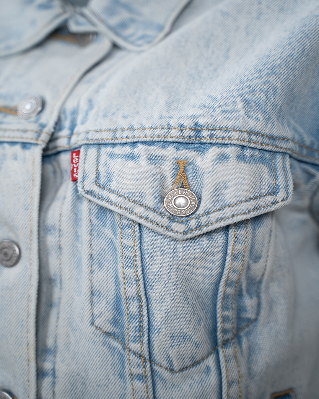 Giacca Di Jeans Donna Levi'S Blu Chiarissimo Trucker Slim Vintage Anni 2000 4 Giacca Di Jeans Donna Levi'S Blu Chiarissimo Trucker Slim Vintage Anni 2000 - Foto 4