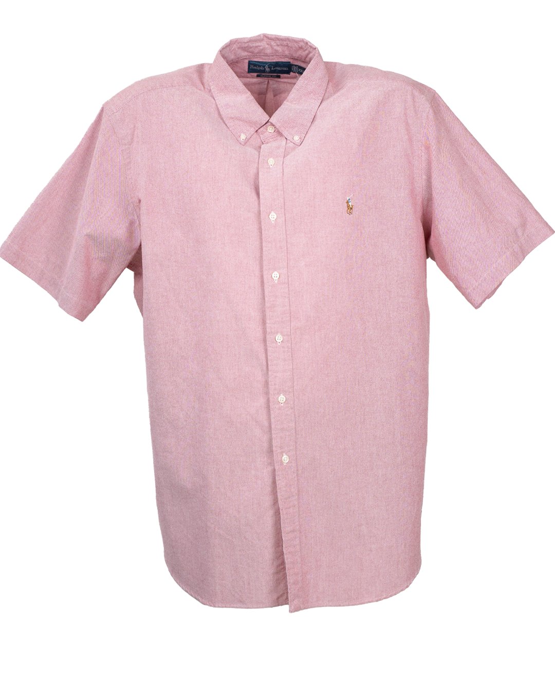 Camicia Uomo Polo Ralph Lauren Rosa Oxford con Logo Big Pony Vintage