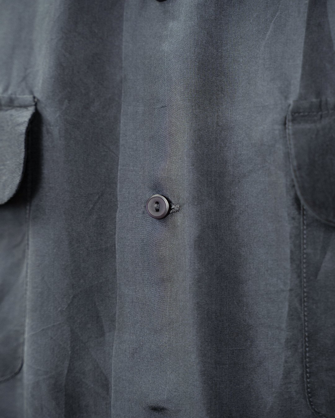 Camicia Uomo In Seta Grigio Ardesia A Manica Lunga Con Taschini Vintage 3 Camicia Uomo In Seta Grigio Ardesia A Manica Lunga Con Taschini Vintage - Foto 3