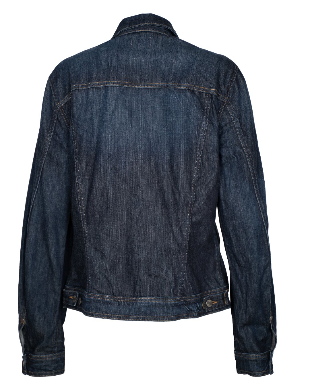 Giacca di Jeans Uomo Wrangler Blu Denim Scuro Trucker Vintage con Cuciture a W - foto 2